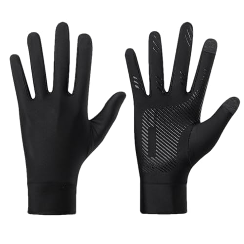 Generisch UV-Angelhandschuhe, Sonnenschutzhandschuhe - rutschfeste Vollfinger-Angelhandschuhe mit UV-Schutz - Dünne Handschuhe aus Eisseide für Outdoor-Aktivitäten, tägliches Fahren von Generisch