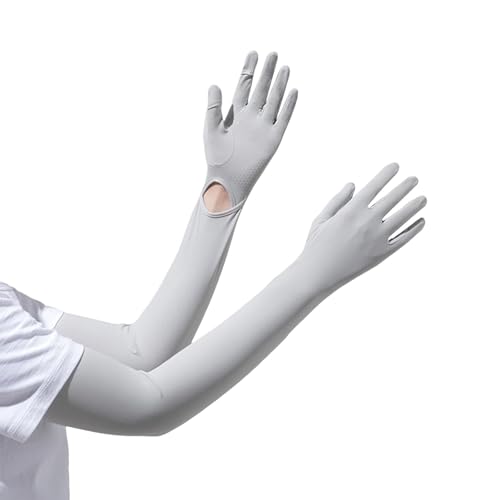 Generisch UV-Handschuhe zum Fahren,Sonnenschutzhandschuhe,UV-Schutz, hochelastische, weiche Armmanschette zum Fahren - Schnell trocknende lange Vollfinger-Sonnenhandschuhe zum Laufen von Generisch