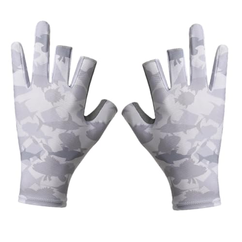 Generisch UV-Handschuhe zum Kajakfahren, Sommer-Outdoor-Angelhandschuhe - Angelhandschuhe für Kajak und Angeln | Ruderhandschuhe, atmungsaktiv und bequem, Angelzubehör von Generisch