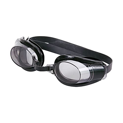 Generisch Unisex Erwachsene Schwimmbrille, Schwimmbrille mit Breiten Gläsern, Wasserdichte Silikonbrille Tragbare HD-Brille Erwachsene Schwimmbrille (Schwarz) von Generisch