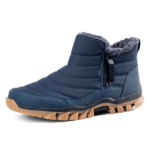 Generisch Wanderstiefel Herren, Herren Winterschuhe Warm Gefütterte ： Wasserdicht Sportlich Wanderschuhe rutschfeste Schneestiefel Outdoorschuhe Wandern Winterboots Bergschuhe Für Camping von Generisch