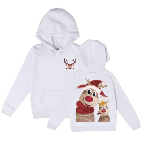 Generisch Weihnachten Hoodie Mädchen Ugly Christmas Pullover Weihnachtsmotiven Druck Kapuzenpullover Mit Kapuze Weihnachtspulli Festlich Weihnachtspullover Lustig Weihnachtsshirt Casual Oberteile von Generisch