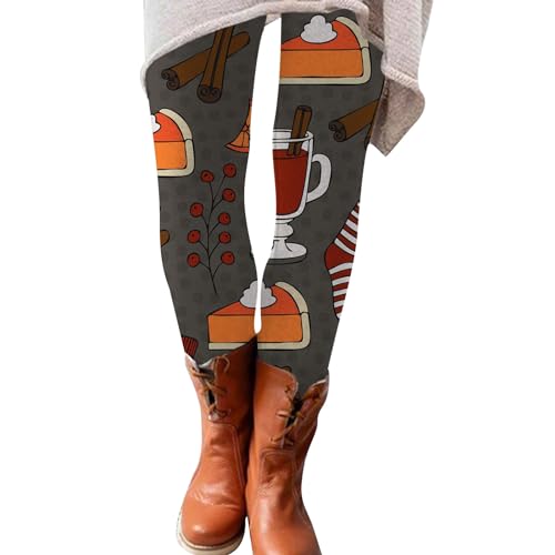 Generisch Weihnachts Leggings Damen Leggings Weihnachts Druck Laufhose Tights Elastische Strumpfhosen Slim Fit Hohe Taille Lange Fitnesshose Freizeithosen Blickdichte Sport Yogahosen von Generisch