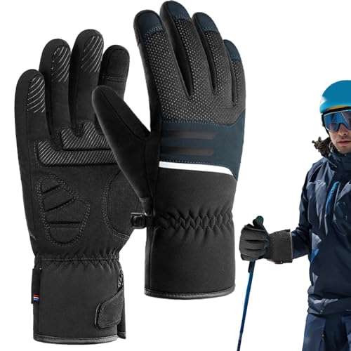 Generisch Winterhandschuhe,Thermohandschuhe - Outdoor Winddichte Motorradhandschuhe | Touchscreen-Handschuhe für kaltes Wetter, Thermo-Snowboard-Handschuhe für Radfahren im Freien von Generisch