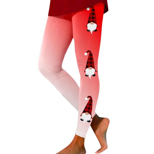 Generisch Winterleggings, Weihnachts Leggings Damen Hohe Taille Thermoleggings Thermo Elastische Strumpfhosen Mit Weihnachtsmotiven Lange Xmas-Legging Blickdichte Laufhose Tights Bunt Winter Hosen von Generisch