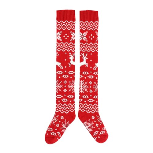 Generisch damenmantel sale winter lustige socken damen 39-42 Weihnachts Pullover Coole Socken Lustige Socken DamenWeihnachten Lange Kniestrümpfe Elch Warm Wolle Winter von Generisch