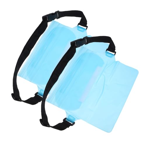 Generisch wasserdichte Gürteltasche Für Mobiltelefone Nasse Tasche Packsäcke Wasserdicht Campingzubehör Im Freien Tauchnetzbeutel Trockenbeutel Isolierte Mittagstasche Fanny PVC Sky-Blue von Generisch