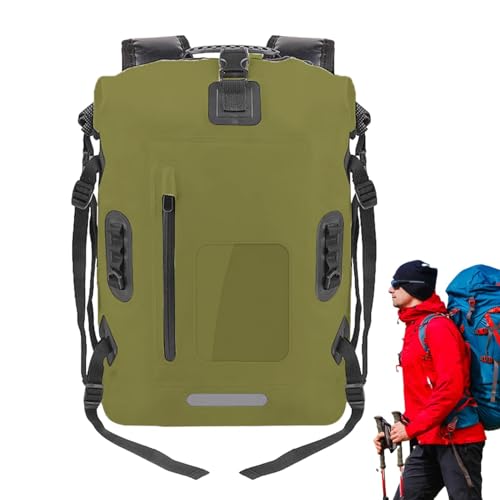 Generisch wasserdichte Tasche für Kajakfahren, Rafting-Trockentasche | 30L Herren wasserdichter Trockenrucksack | PVC-Trocken- und Nasstrennsack, wasserdichter Rucksack für Camping, Outdoor von Generisch