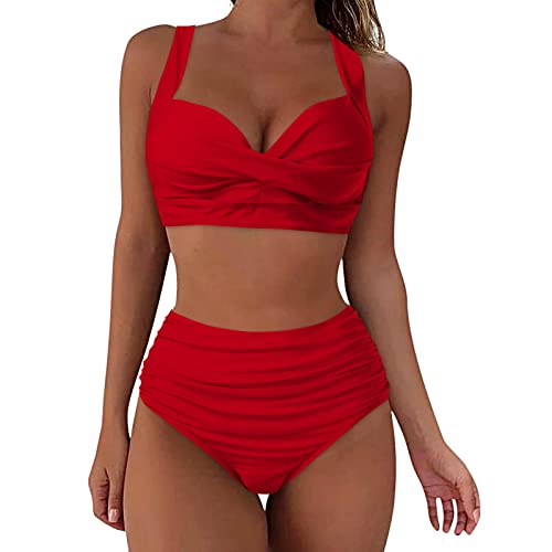 Geteilter Badeanzug Damen Comf Badebekleidung Rückenfrei Baderock Bling Swimsuit Sportlich Badeanzugkleid Festival Bikini Set Wassersport Badeshorts Spitze Neoprenanzug Elastischer Tankini von Generisch