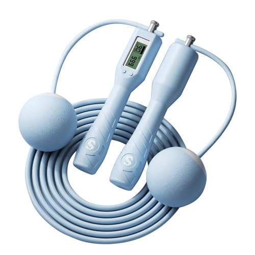 Gewichtetes Springseil, Springseil für Frauen - Präzises Springseil für das Training Smart Jump Rope,Ergonomisches digitales Springseil, Übungs-Springseil für Damen und Herren von Generisch