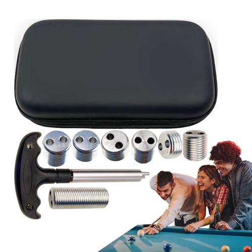 Gewichtsschrauben-Kit für Queues, Pool-Queue-Gewichte,Gewichtsbolzen-Set, Billardstockgewichte | 8 x Metall-Gewichtsbolzen, Billard-Queue-Gewicht mit Schraubenschlüssel und Aufbewahrungsbox, Pool-Queu von Generisch