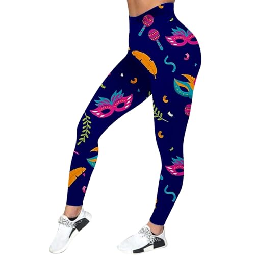 Glitzer Leggings Damen Blickdicht Laufhose Disco Jogginghose Klassisch Jeggings Unisex Sport Leggings Party Leggings High Waist Sporthose Lustige Kostüm 80er Radlerhose von Generisch