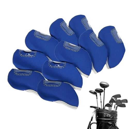 Golf-Eisenhüllen, Eisenhüllen für Golfschläger - 10 Stück Iron Head Covers Golfschlägerhüllen mit sichtbarem Design Golfschlägerkopfhüllen für Golfschläger, Freunde von Generisch