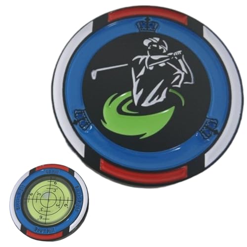 Golf Green Reader,Golf Level Reader | Hutclip Golf Level Reader - Golf Level Ball Marker Hat Clip, hochpräzise Putting Green Lesehilfe, Golfzubehör, Präzisionsausrichtungswerkzeug für Putts von Generisch