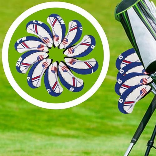 Golf-Putter-Abdeckung, Golfschläger-Kopfhüllen | 10X Golf Driver Head Wrap | Stilvolle Golf-Schlägerkopfabdeckung, schützende Golf-Eisenabdeckungen für Outdoor-Sport, Damen von Generisch