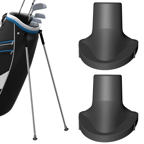 Golf-Standbag-Gummifüße, 2 Stück Golftaschen-Ständer, notwendig für Sporttaschen, Schwarze aufsteckbare Standfüße, langlebig, Austausch der Füße erforderlich Golf-Standbag-Gummifüße, 2 Stück Golftaschen-Ständer, notwendig für Sporttaschen, Schwarze aufsteckbare Standfüße, langlebig, Austausch der Füße erforderlich von Generisch