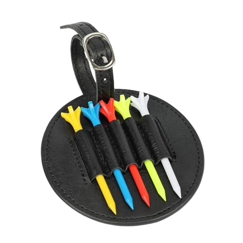 Golf-Tee-Aufhänger, Tee-Halter für Golftasche | Kleine Golf-Teetaschen aus PU-Leder,Golf-Tee-Beutel, Golfball-Tee-Halter, professioneller Sport-Golfball-Halter für Golftraining von Generisch