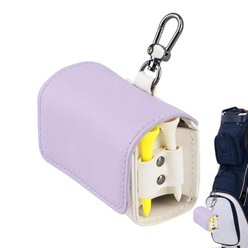 Golf-Tee-Beutel, Golfball-Tasche,Golfballhalter Wasserfeste Golfzubehörtasche | PU-Leder-Golftasche, Golfball-Aufbewahrung, Golftasche für den täglichen Gebrauch, Golfbälle, Freunde, Familie von Generisch