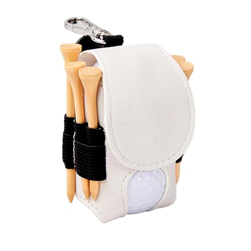 Golf-Tee-Halter, Gürtel-Taillentasche, Leder-Golfballhalter,Golfball-Tragetasche mit Tee-Halter Taillen-Golfball-Display-Tasche, Golf-Tee-Tasche für Golfbälle, Golf-Tee von Generisch