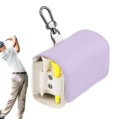 Golf-Teebeutel-Beutel, Golfball-Beutel | Golfballhalter Wasserfeste Golfzubehörtasche - PU-Leder-Golftasche, Golfball-Aufbewahrung für Freunde, Familie oder Golf-Enthusiasten, Bälle, täglicher Gebrauc von Generisch