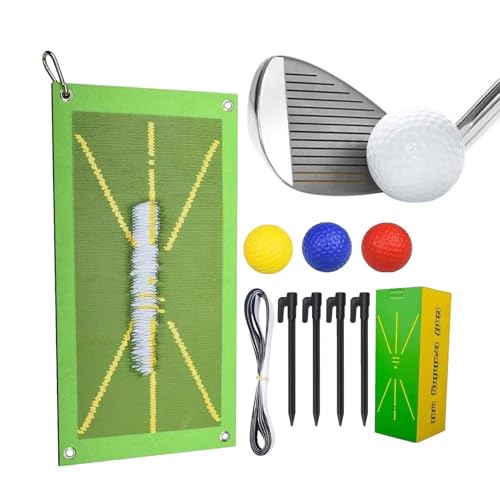 Golf-Trainingsmatte, Golfschwungmatte - Schlagstabilitätstrainer mit aufrollbarem Design - rutschfeste Unterseite, Golf-Übungsgerät, Trainingshilfe für den Golfberuf von Generisch