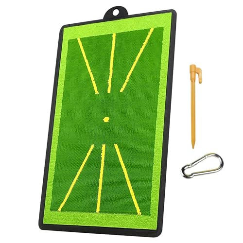Golf-Trainingsmatte | Weg- Golf-Übungsmatte – tragbare, austauschbare Golfschlagmatte mit robuster Gummiunterseite für Parks, Häuser, Innen- und Außenbereich von Generisch