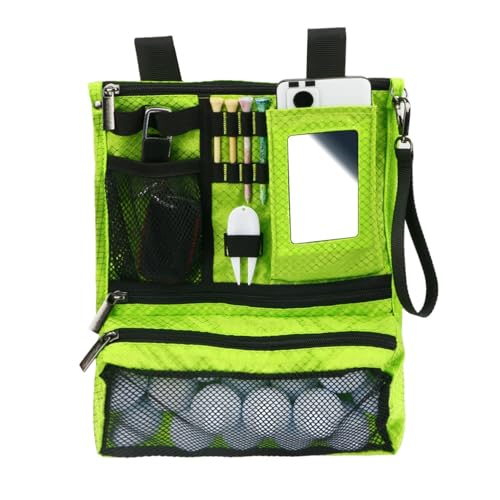 Golf-Zubehörtasche, Golf-Wertsachentasche | Golf Pouch Organizer-Tasche | -Golf-Tee-Tasche, Golftaschen-Organizer, Faltbare Aufbewahrungstasche mit Mehreren Taschen, robuste Golftasche für Ballmarker von Generisch