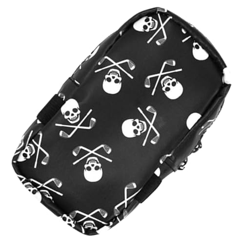Golfball-Aufbewahrung, Totenkopf-bedruckte PU-Balltasche für Golfer, leichter Golfball-Taschen-Halter, Golfzubehör, Golf-Tee-Tasche, Schutzhülle für Golfbälle Golfball-Aufbewahrung, Totenkopf-bedruckte PU-Balltasche für Golfer, leichter Golfball-Taschen-Halter, Golfzubehör, Golf-Tee-Tasche, Schutzhülle für Golfbälle von Generisch