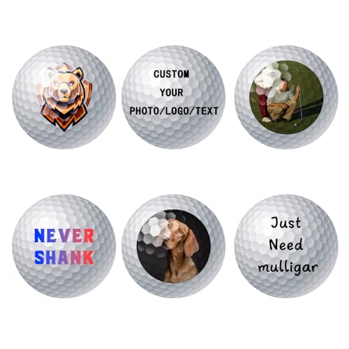 Golfball Personalisiert Golfbälle Personalisiert mit Foto/Logo/Text Golf Übungsbälle Zweischichtige Golf Bälle Golf Balls, Golf Geschenke für Männer (1 Stück) Golfball Personalisiert Golfbälle Personalisiert mit Foto/Logo/Text Golf Übungsbälle Zweischichtige Golf Bälle Golf Balls, Golf Geschenke für Männer (1 Stück) von Generisch