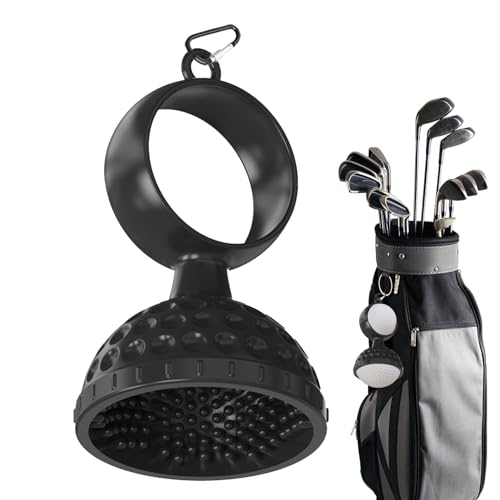 Golfball-Reinigungsbürste, Golfball-Schrubberbürste | 2-in-1 Silikon-Reinigungsbürste mit Karabiner,Golf-Aufbewahrungsbürste, Golf-Aufbewahrungs-Reinigungswerkzeug, tragbares Golf-Zubehör für Herren von Generisch