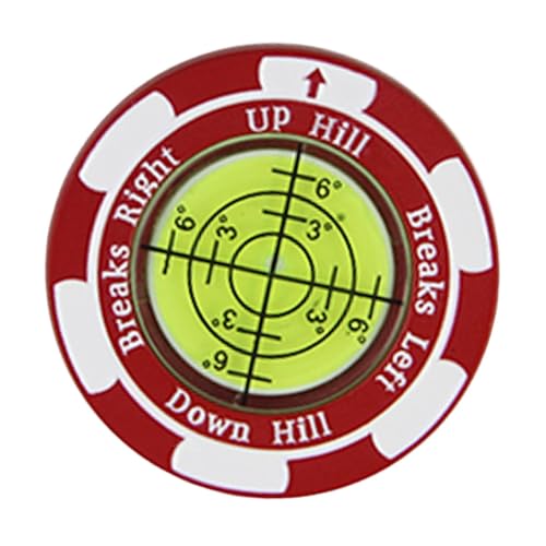 Golfballmarker zum Putten, Grün, professioneller Golfmarker, grüner Lesegerät, rostfrei, Präzisions-Golf-Putting-Lesehilfe, tragbares Golf-Zubehör für Golfliebhaber, Männer und Frauen von Generisch