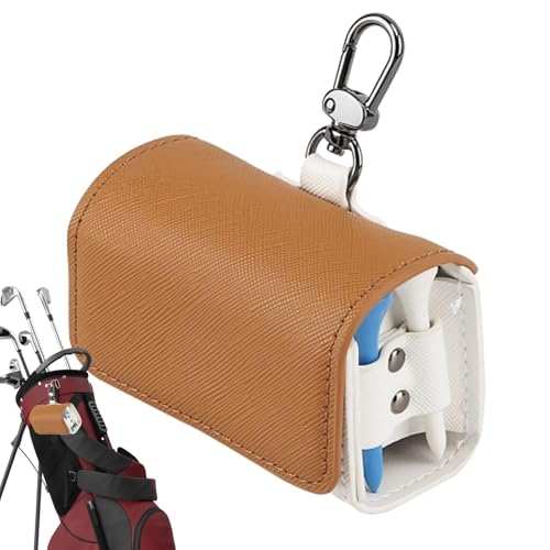 Golfballtasche,Golf-Tee-Tasche,Wasserfeste Golftasche Golfballhalter - PU-Leder-Golftasche, Golfball-Aufbewahrung, Golftasche für den täglichen Gebrauch, Golfbälle, Freunde, Familie von Generisch