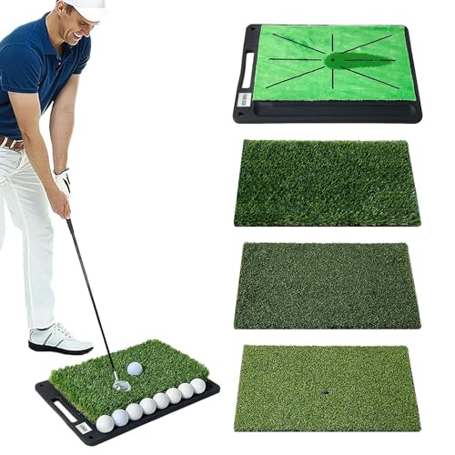 Golfmatten zum Üben im Innenbereich, Golfrasen-Übungsmatte,Golfschlagmatte - Golf-Trainingsmatte zur Schwungerkennung beim Schlagen, Golf-Schlagmatte, Path-Feedback-Golf-Übungsmatten von Generisch