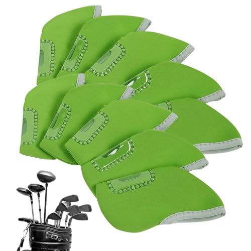 Golfschläger-Eisenhüllen,Golfschläger-Eisenhüllen,10 Stück Iron Head Covers Golfschlägerhüllen mit sichtbarem Design | Solide Golf-Schlägerkopfhüllen, Golfschläger-Kopfhüllen, Eisen-Schlägerkopfhüllen von Generisch