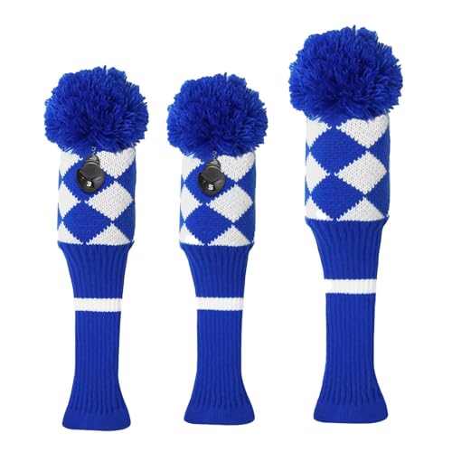 Golfschläger-Schlägerkopfhüllen,Golfschläger-Schlägerkopfhüllen,3-teiliges Golfschlägerhauben-Set Golfschlägerhüllen - Lustige Golfschläger-Sockenhüllen für Damen, Golftasche, Outdoor von Generisch