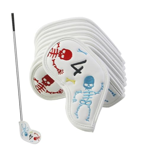 Golfschläger-Schutzhülle, Skeleton Wedge Head Cover, Golf-Schutzhüllen-Set, Tragbarer Golf-Kopfschutz mit Skelettmuster für Hölzer, Driver, Hybride, Fairway, von Generisch