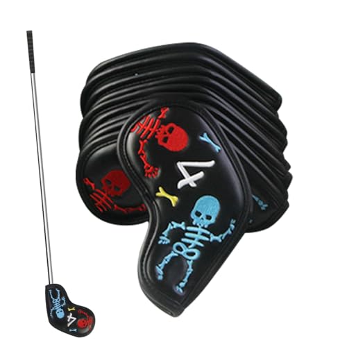 Golfschläger-Schutzhülle, Skeleton Wedge Head Cover - Schlägerkopfhülle aus Leder | Schlägerkopf-Skelettabdeckungen mit Nummer für Fairway, Hölzer, Driver, Hybride von Generisch