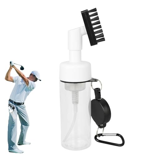 Golfschlägerbürste,Golfrillenreiniger,Multifunktionale Golfschlägerbürste | Professionelle Golfschläger-Reinigungsbürste und Rillenschärfer, tragbares Golf-Reinigungsset für Golftaschen von Generisch