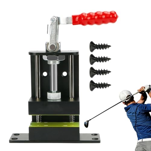 Golfschlägerklemme,Golfschläger-Schraubstockklemme | Professionelle Golfschläger-Greifstation,Quick Shaft Clamp Grip Remover Golf-Werkstattzubehör für Golfer Aller Spielstärken von Generisch