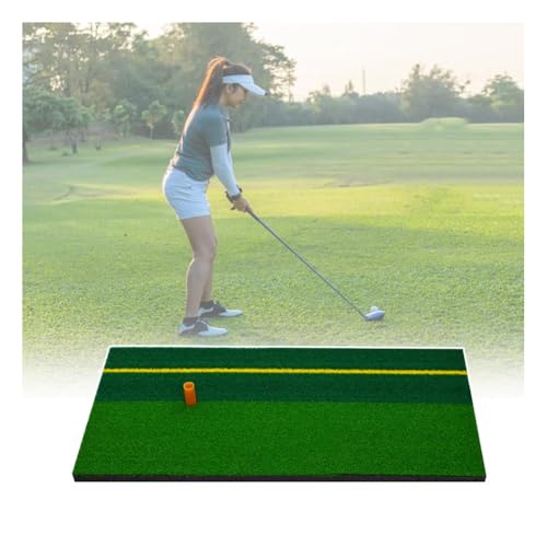 Golfschlagmatte mit Gummi-Tees, faltbare Kunstrasen-Trainingsmatte für Fahr- und Chipping-Übung von Generisch