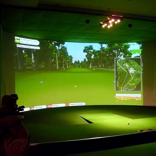 Golfsimulator-Schlagbildschirme für Heimgolftraining – installiert auf Golf-Schlagnetz-Rahmen, Sim-Ball-Projektionsleinwand für den Innen- und Außenbereich von Generisch