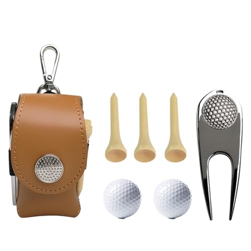 Golftasche für Golfbälle, 5 cm, Nylon-Golftasche, Zubehör, tragbar, PVC, Golfballtasche, Taillenhalter, Reißverschluss, Golfspieler, Wertsachen, praktisch für Männer und Frauen von Generisch
