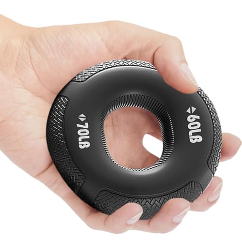 Grip Exercise for Ring Fingers, Double-Strength Squeezer, Gripper Ring Gym, Silicone Grip Strength Trainer, Portable Strength Squeezer Gripper For Fitness Muscle Training, 2.95 x 2.95 x 0.79in von Generisch