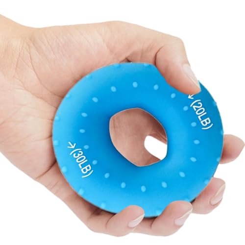 Grip Trainer Silikonringe, Grip Strength Ring,Handstärkungsmittel - Unterarm-Krafttrainer, Handgriff-Trainer, Silikonringe für Sportler, Stressabbau, Rehabilitation von Generisch