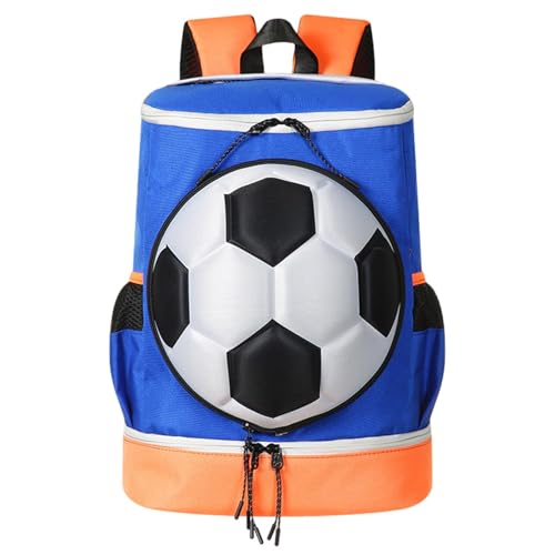 Großer Volleyball-Rucksack mit Ballhalter – Fußballtasche mit Ballfach | Jugend-Fußball-Büchertasche, -Fußballrucksack, Basketball-Rucksack, Basketball- und Fußballrucksack für Outdoor von Generisch