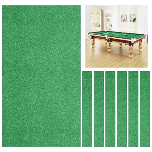 Grüner Billardtisch Filz mit Seitenstreifen - Indoor Sport Spiel Tischdecke für Billard und Snooker - Erhältlich in Blau und Rot - Strapazierfähiges Tuch für Ihren Spieltisch von Generisch