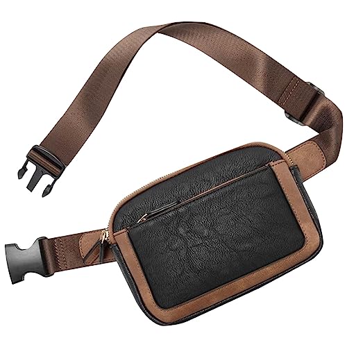 Gürteltasche für Damen überall Crossbody-Hüfttasche, verstellbarer Riemen, veganes Leder, Bauchtasche für Damen, bronze, Einheitsgröße von Generisch