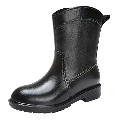 Gummistiefel Damen Hoch Wasserdicht Gummistiefel Kurz Wasserdicht Damenschuhe Elegant Und Bequem Regenstiefel Stiefeletten Chelsea Stiefel Mode Gartenschuhe Mit rutschfest Sohle Regenschuhe von Generisch