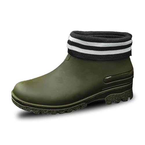 Gummistiefel Gefüttert Damen Herren - Gummistiefel Gefüttert Gummistiefel Dicke Gefütterte Winter Kurze rutschfeste Paar Regenstiefel Gefüttert Gartenschuhe wasserdichte Kurz Stiefel von Generisch