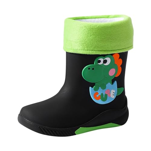 Gummistiefel Kinder Leicht Cartoon-Muster Reflektierend Gummistiefel rutschfest Jungen Und Mädchen Regenstiefel wasserdichte PVC Gartenstiefel Dicke Sohle Eva Regenschuhe Kurze Barfussschuhe von Generisch